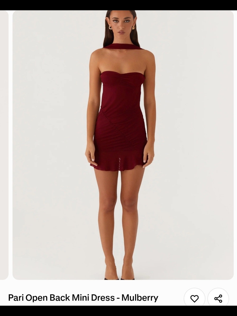 Mulberry Open-Back "Pari" Mini Dress - Picture 4 of 8